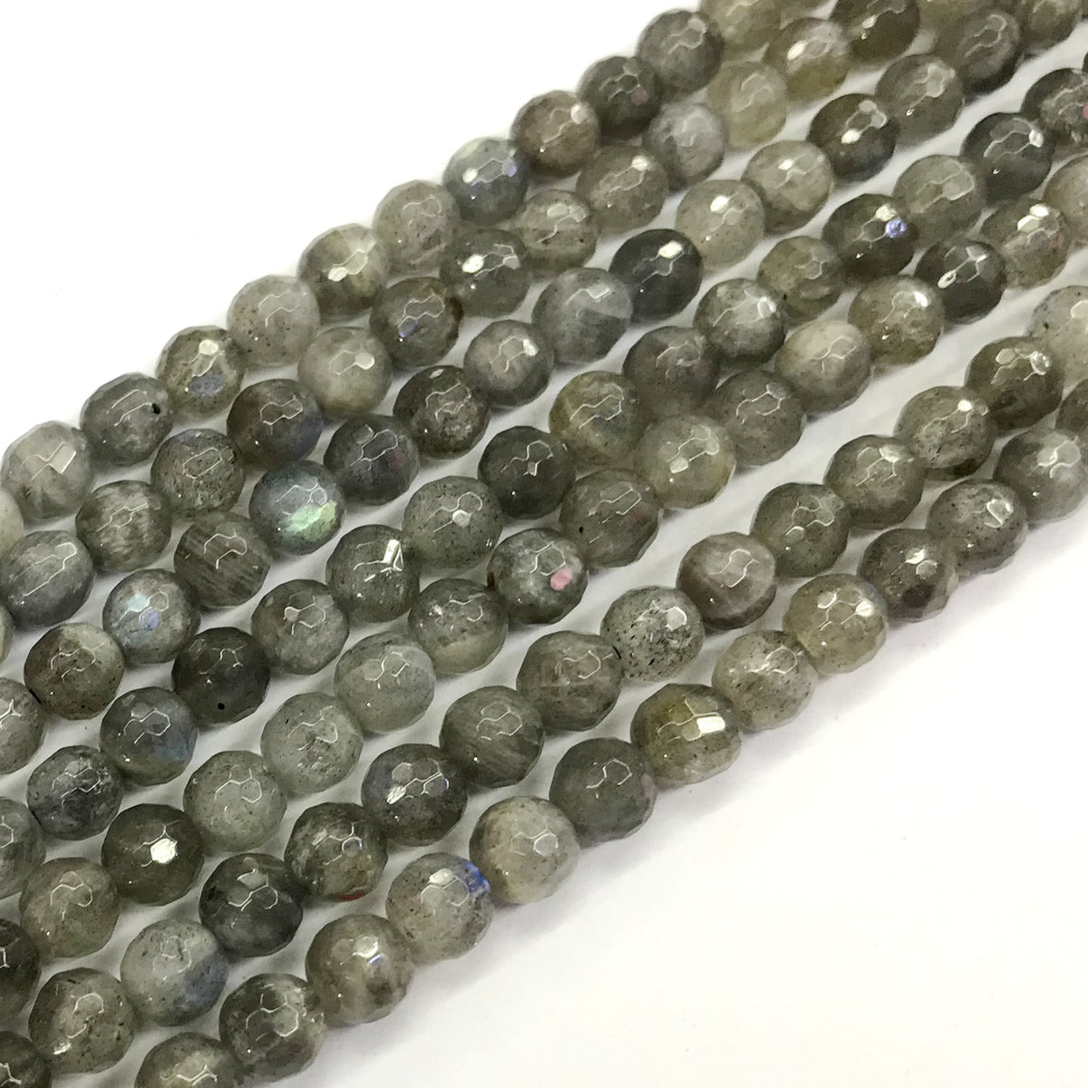 CLB49 Labradorite Gemstone Beads Faceted Round 6mm 15.5" Strand