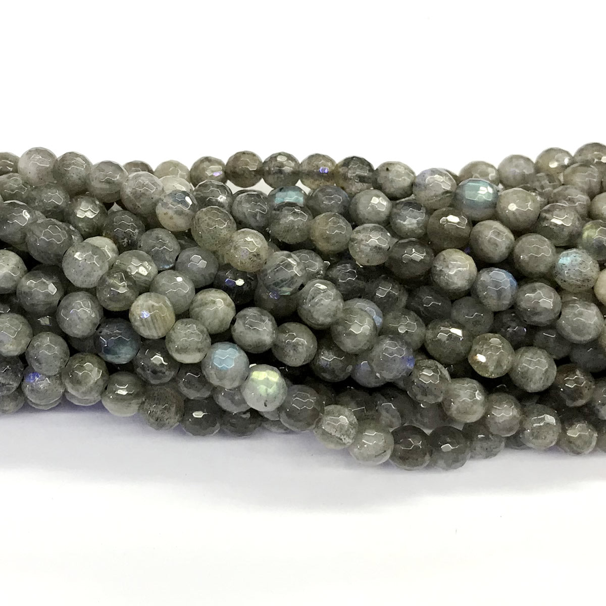 CLB49 Labradorite Gemstone Beads Faceted Round 6mm 15.5" Strand