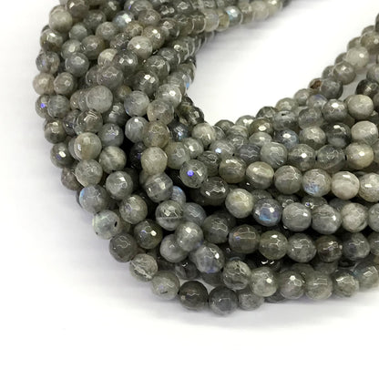 CLB49 Labradorite Gemstone Beads Faceted Round 6mm 15.5" Strand