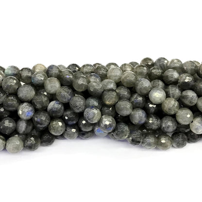 CLB50 Labradorite Gemstone Beads Faceted Round 8mm 15.5" Strand