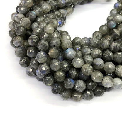 CLB50 Labradorite Gemstone Beads Faceted Round 8mm 15.5" Strand