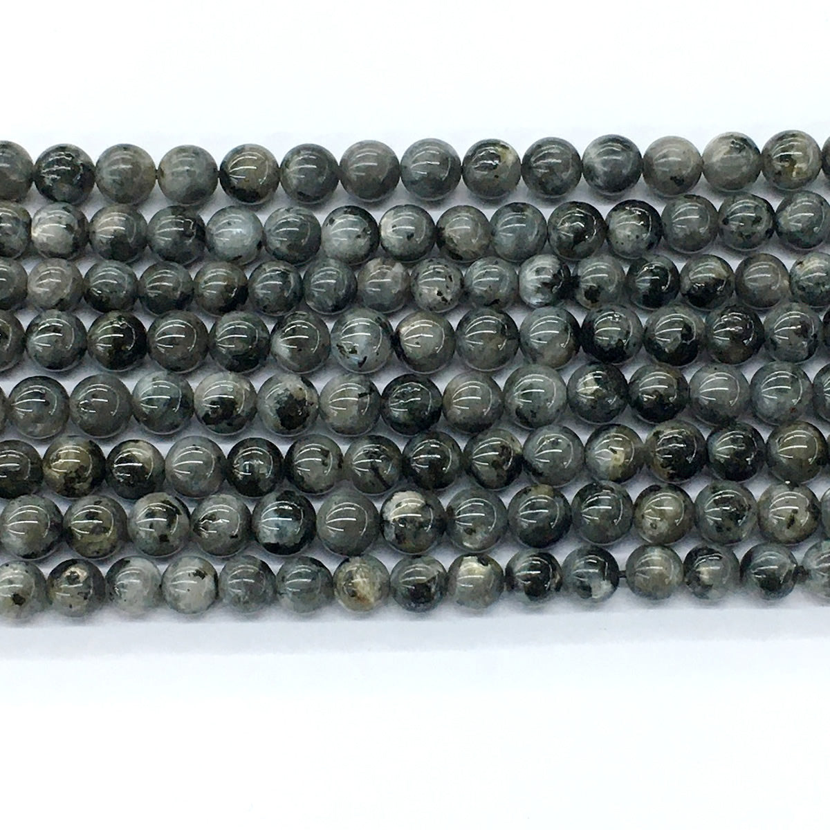 CLB56 Black Labradorite Beads Smooth Round 6mm 15.5" Strand