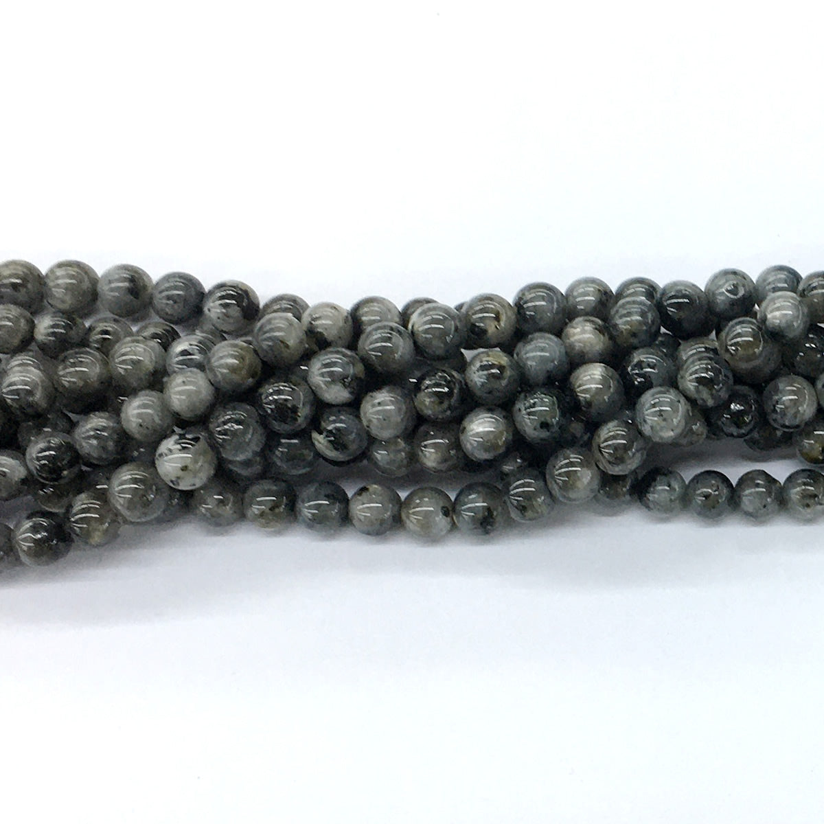 CLB56 Black Labradorite Beads Smooth Round 6mm 15.5" Strand