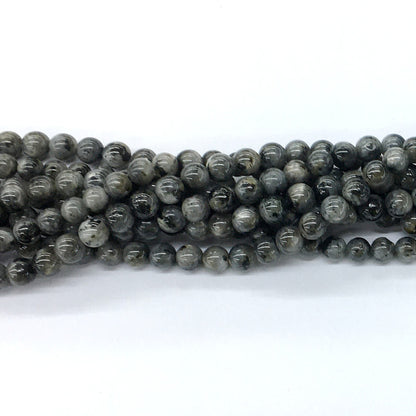 CLB56 Black Labradorite Beads Smooth Round 6mm 15.5" Strand