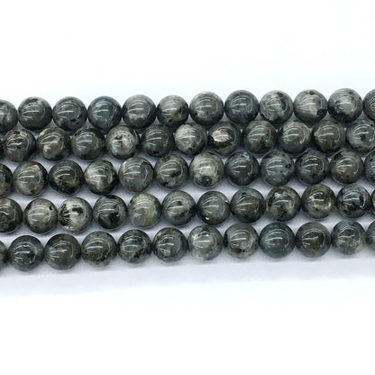 CLB58 Black Labradorite Beads Smooth Round 10mm 15.5" Strand