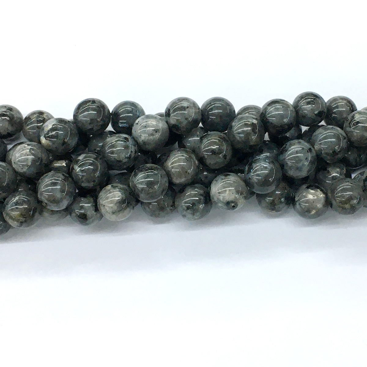 CLB58 Black Labradorite Beads Smooth Round 10mm 15.5" Strand