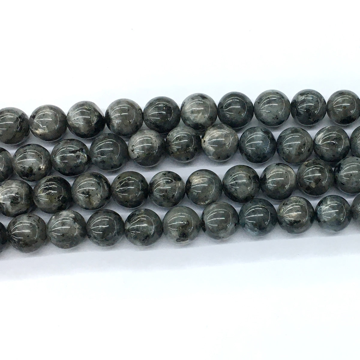 CLB59 Black Labradorite Beads Smooth Round 12mm 15.5" Strand