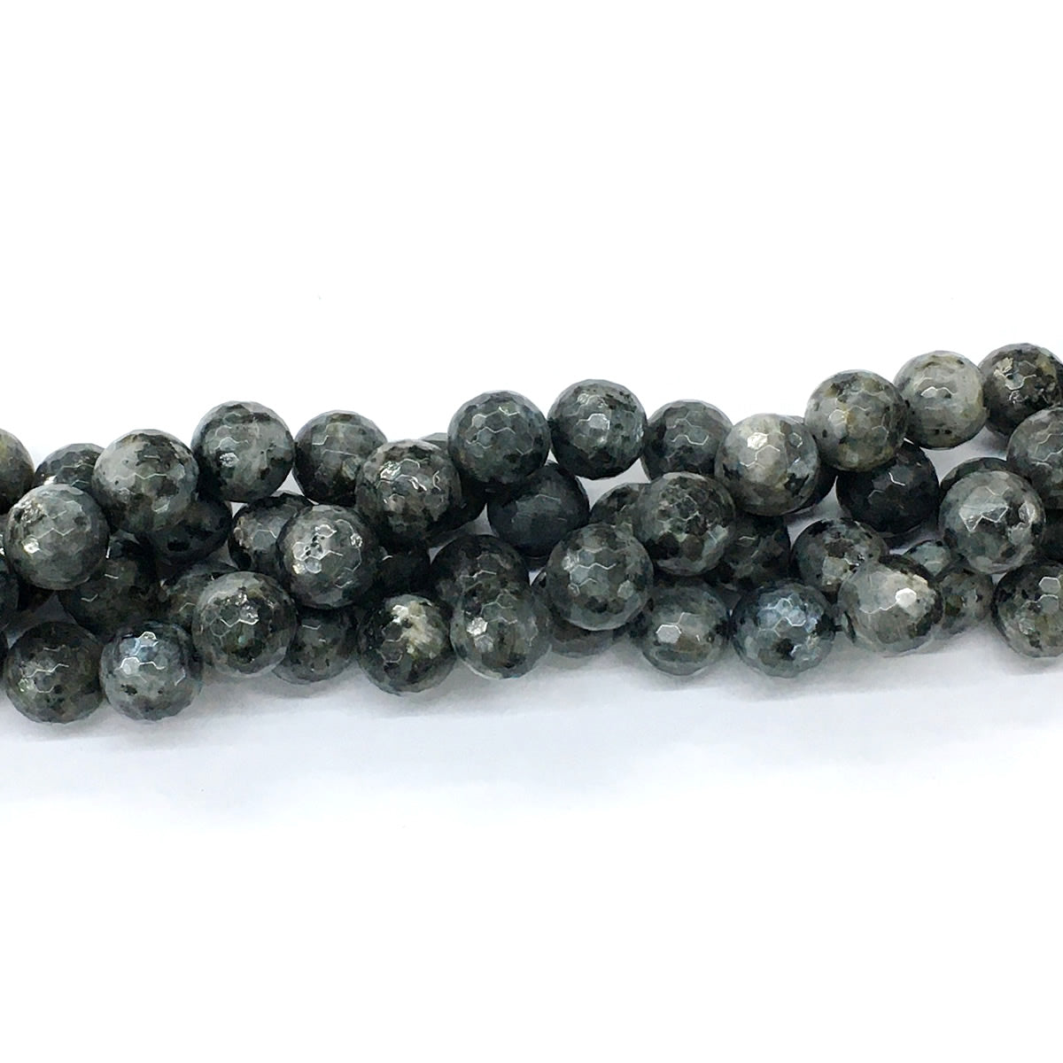 CLB68 Black Labradorite Beads Faceted Round 12mm 15.5" Strand