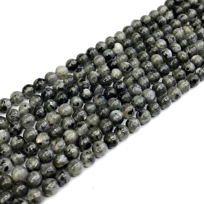 CLB81 Black Labradorite Gemstone Beads Smooth Round 4mm 15" Strand