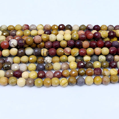 CMK02 Mookaite Gemstone Beads Faceted Round 6mm 15" Strand