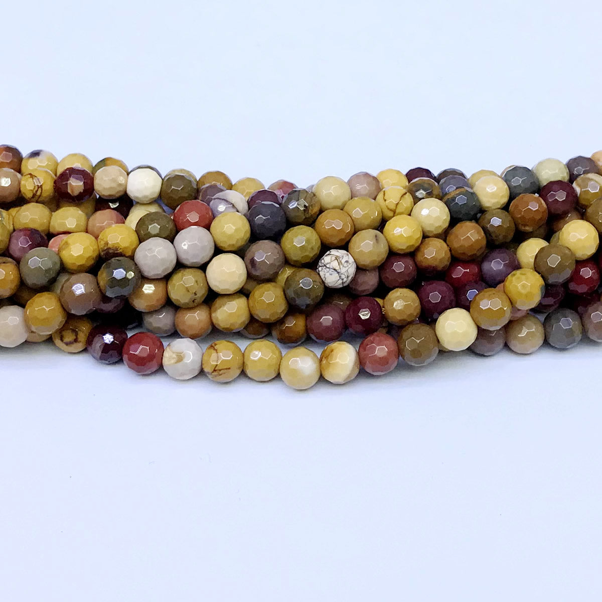 CMK02 Mookaite Gemstone Beads Faceted Round 6mm 15" Strand