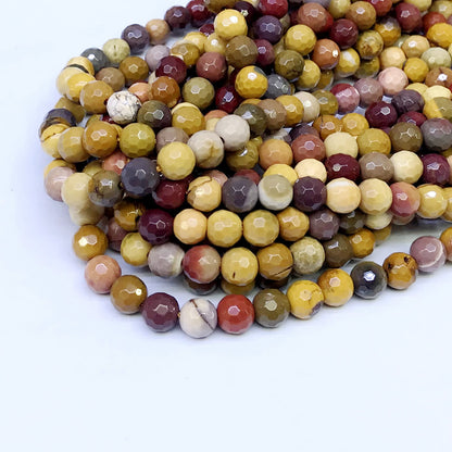 CMK02 Mookaite Gemstone Beads Faceted Round 6mm 15" Strand