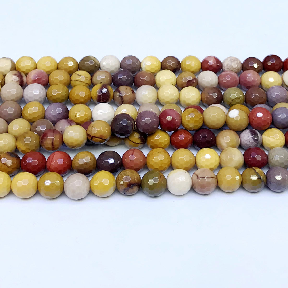 CMK03 Mookaite Gemstone Beads Faceted Round 8mm 15" Strand