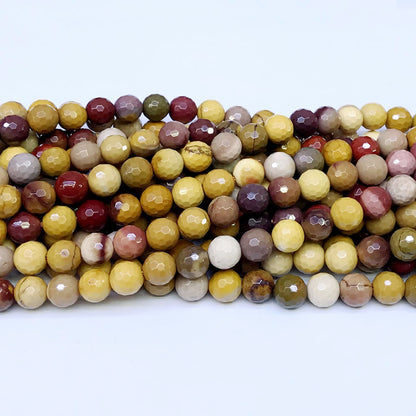 CMK03 Mookaite Gemstone Beads Faceted Round 8mm 15" Strand