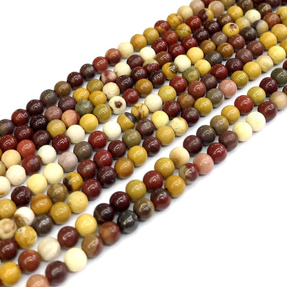 CMK08 Mookaite Gemstone Beads Smooth Round 4mm 15" Strand