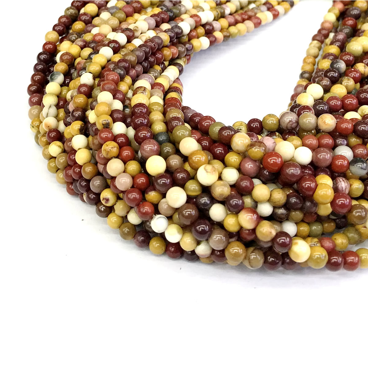 CMK08 Mookaite Gemstone Beads Smooth Round 4mm 15" Strand