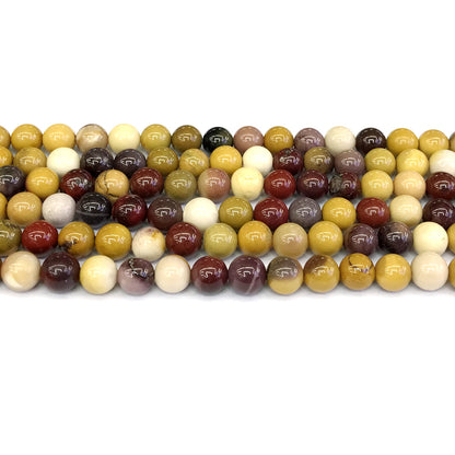 CMK09 Mookaite Gemstone Beads Smooth Round 6mm 15" Strand