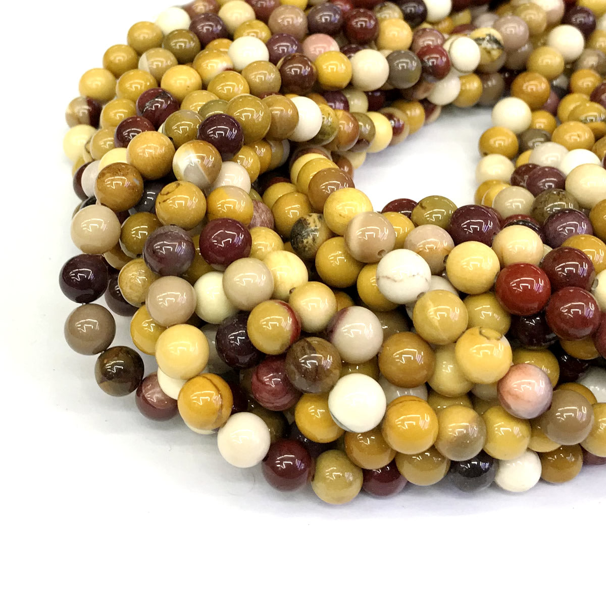 CMK09 Mookaite Gemstone Beads Smooth Round 6mm 15" Strand