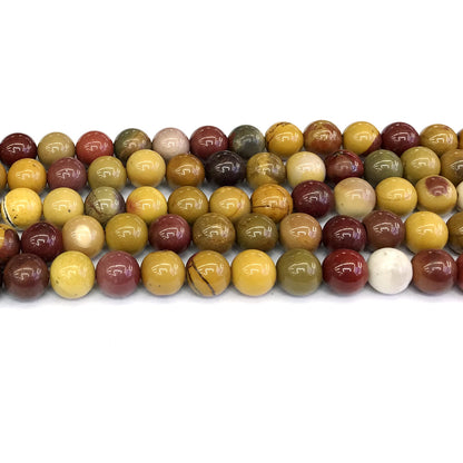 CMK10 Mookaite Gemstone Beads Smooth Round 8mm 15" Strand