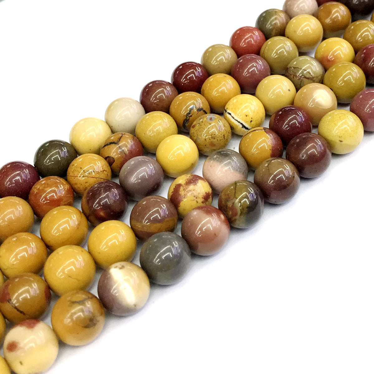 CMK09 Mookaite Gemstone Beads Smooth Round 10mm 15" Strand