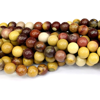 CMK09 Mookaite Gemstone Beads Smooth Round 10mm 15" Strand