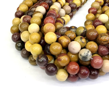 CMK09 Mookaite Gemstone Beads Smooth Round 10mm 15" Strand