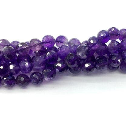 CNA10 Amethyst Gemstone Beads Faceted Round 10mm 15.5" Strand