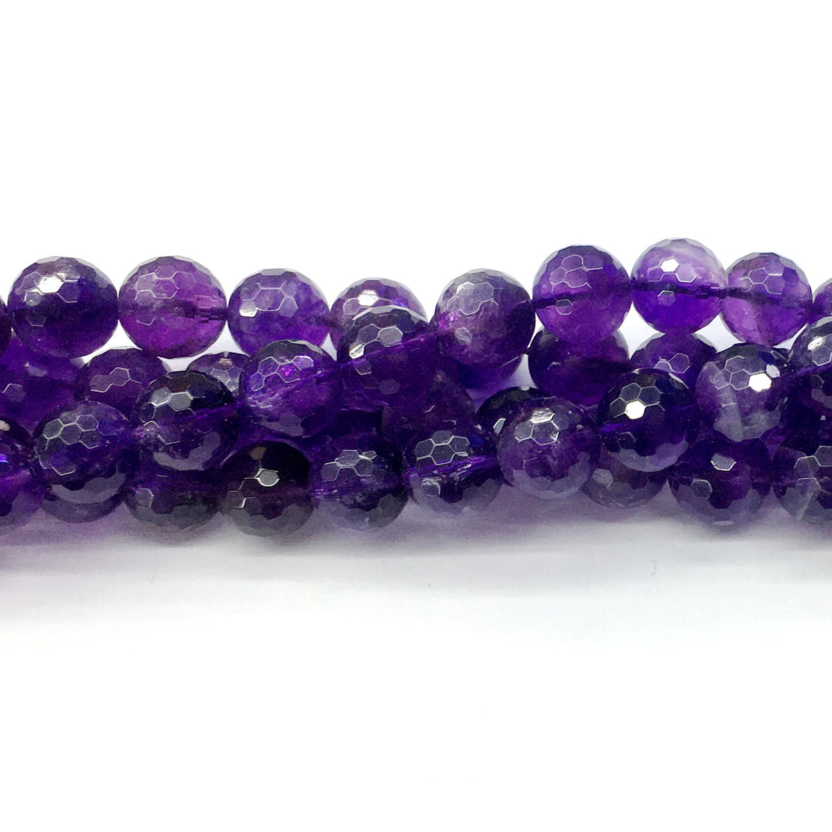 CNA11 Amethyst Gemstone Beads Faceted Round 12mm 15.5" Strand