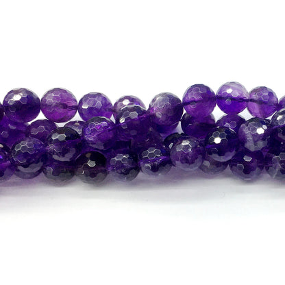 CNA11 Amethyst Gemstone Beads Faceted Round 12mm 15.5" Strand