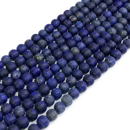 CNL01 Lapis Lazuli Gemstone Beads Matte Round 4mm 15" Strand