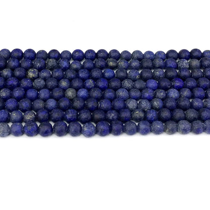 CNL01 Lapis Lazuli Gemstone Beads Matte Round 4mm 15" Strand