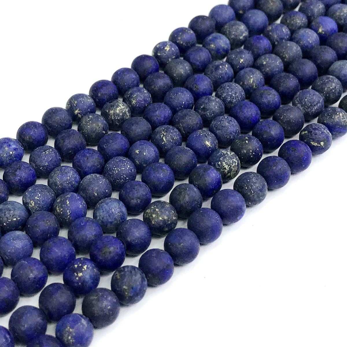 CNL02 Lapis Lazuli Gemstone Beads Matte Round 6mm 15" Strand