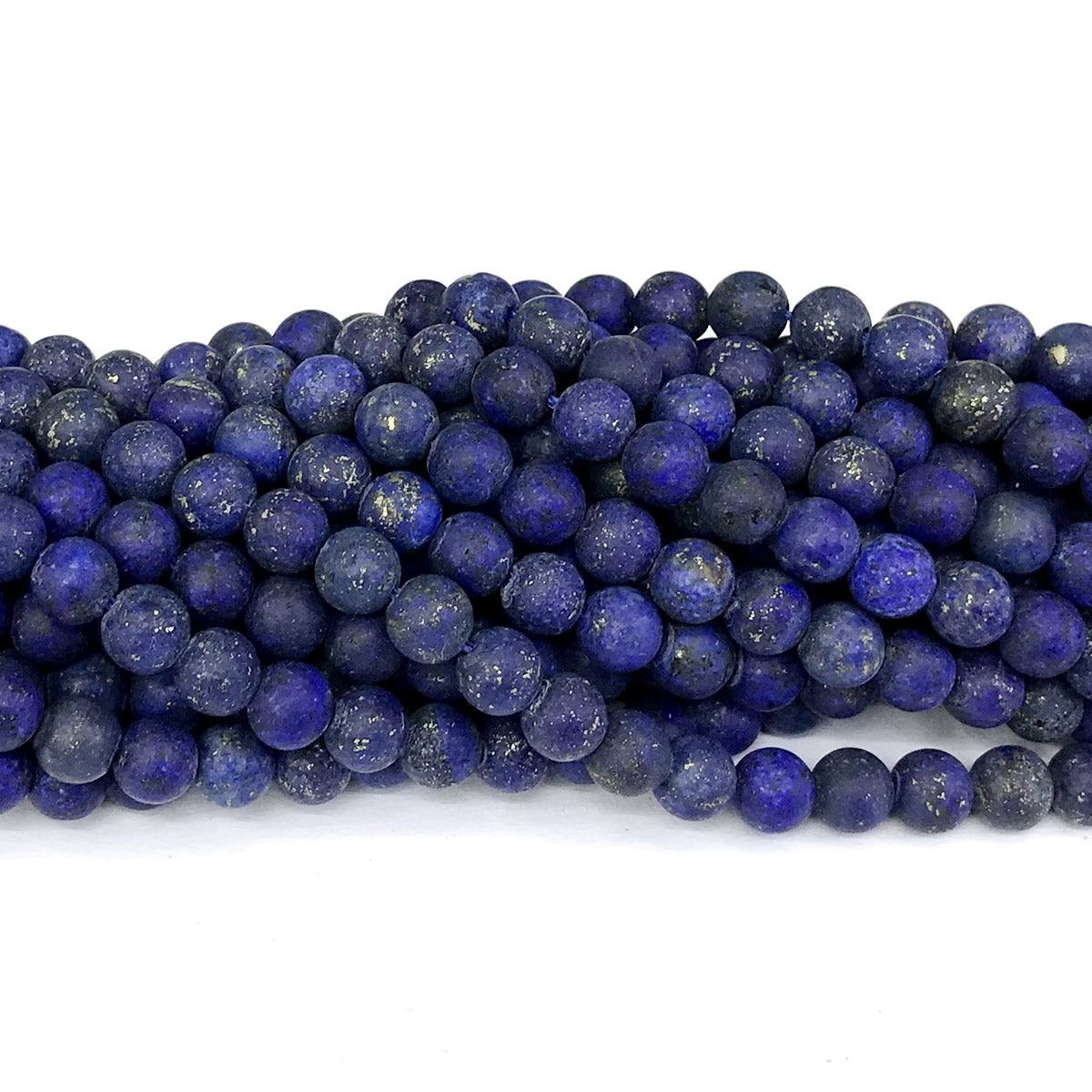 CNL02 Lapis Lazuli Gemstone Beads Matte Round 6mm 15" Strand