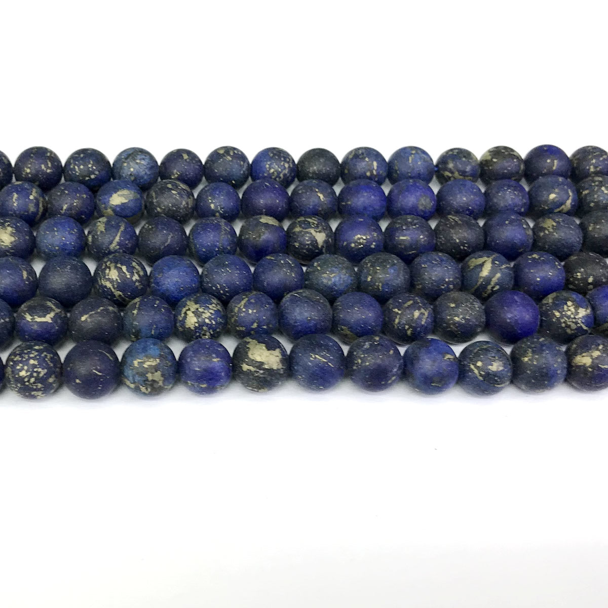 CNL03 Lapis Lazuli Gemstone Beads Matte Round 8mm 15" Strand