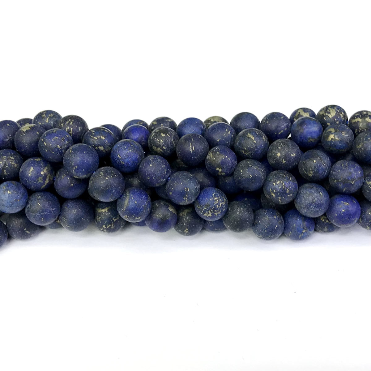 CNL03 Lapis Lazuli Gemstone Beads Matte Round 8mm 15" Strand