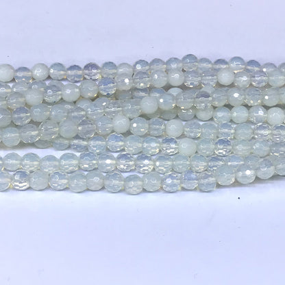 COP02 Opalite Beads Faceted Round 6mm 15" Strand