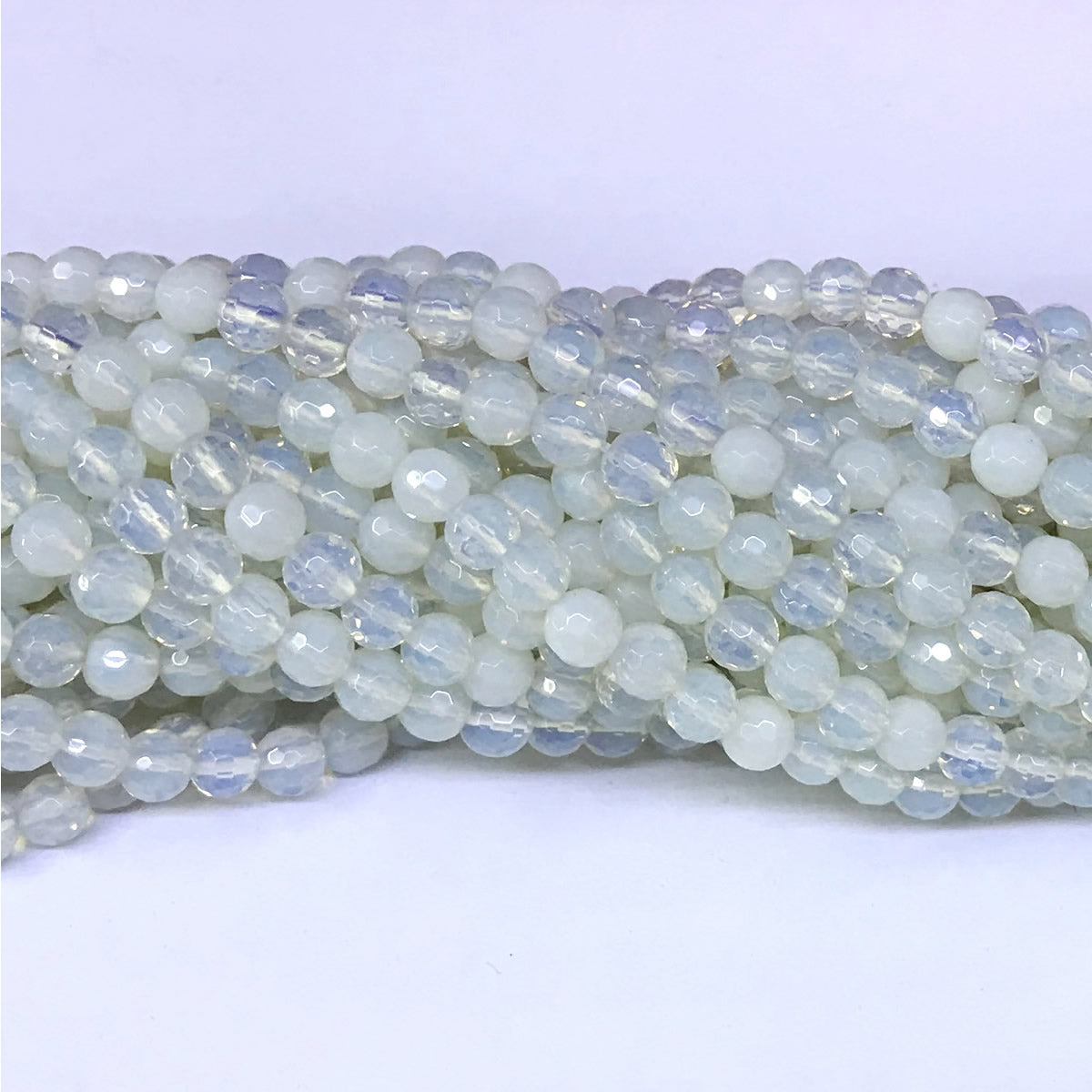 COP02 Opalite Beads Faceted Round 6mm 15" Strand