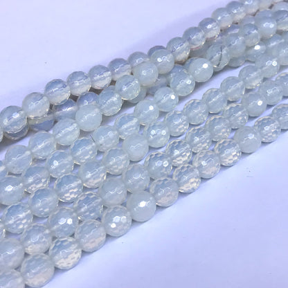 COP03 Opalite Beads Faceted Round 8mm 15" Strand