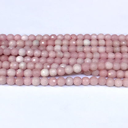 COP07 Chinese Pink Opal Beads Faceted Round 6mm 15" Strand