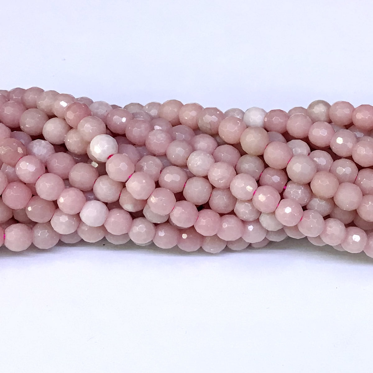 COP07 Chinese Pink Opal Beads Faceted Round 6mm 15" Strand