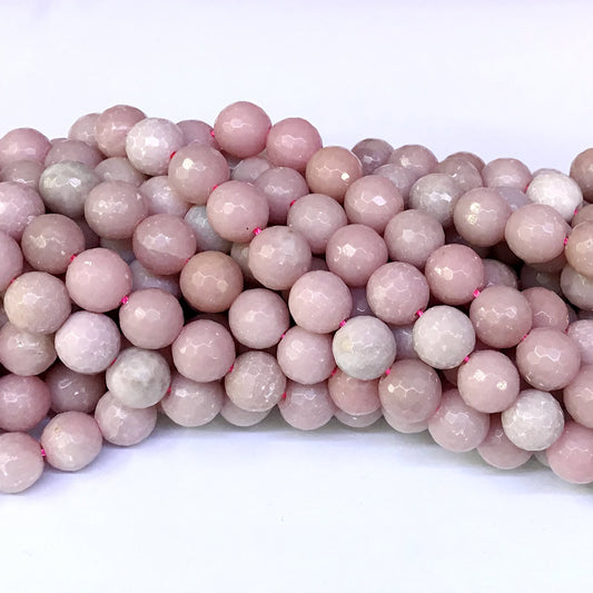 COP09 Chinese Pink Opal Beads Faceted Round 10mm 15" Strand