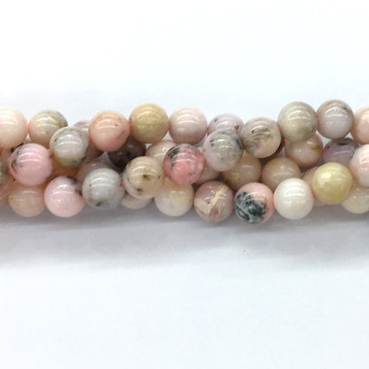 COP22 Pink Opal Gemstone Beads Smooth Round 12mm 15.5" Strand