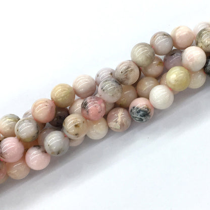 COP22 Pink Opal Gemstone Beads Smooth Round 12mm 15.5" Strand