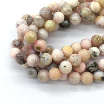 COP22 Pink Opal Gemstone Beads Smooth Round 12mm 15.5" Strand