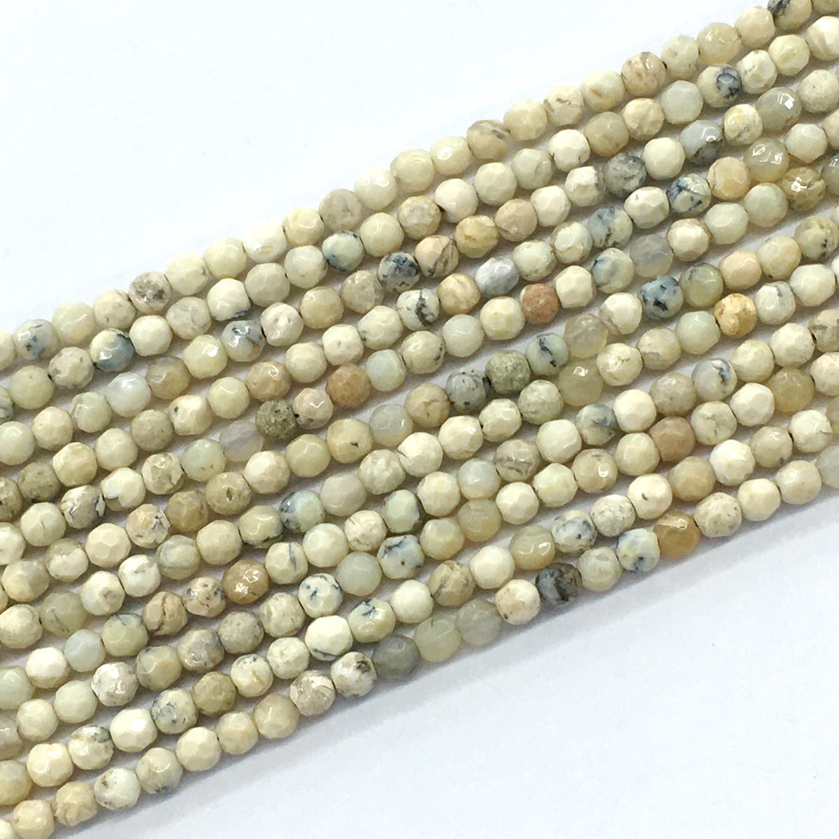 COP34 African Opal Gemstone Beads Faceted Round 4mm 15.5" Strand