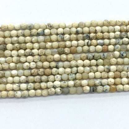 COP34 African Opal Gemstone Beads Faceted Round 4mm 15.5" Strand