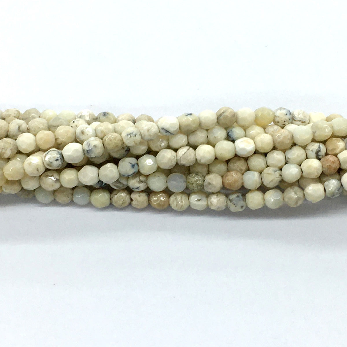 COP34 African Opal Gemstone Beads Faceted Round 4mm 15.5" Strand