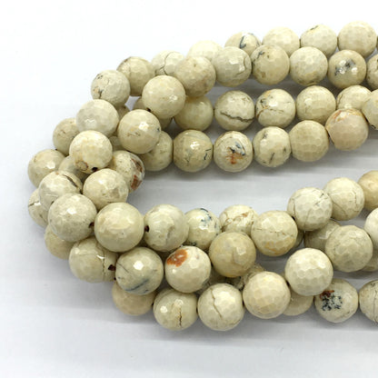 COP38 African Opal Gemstone Beads Faceted Round 12mm 15.5" Strand