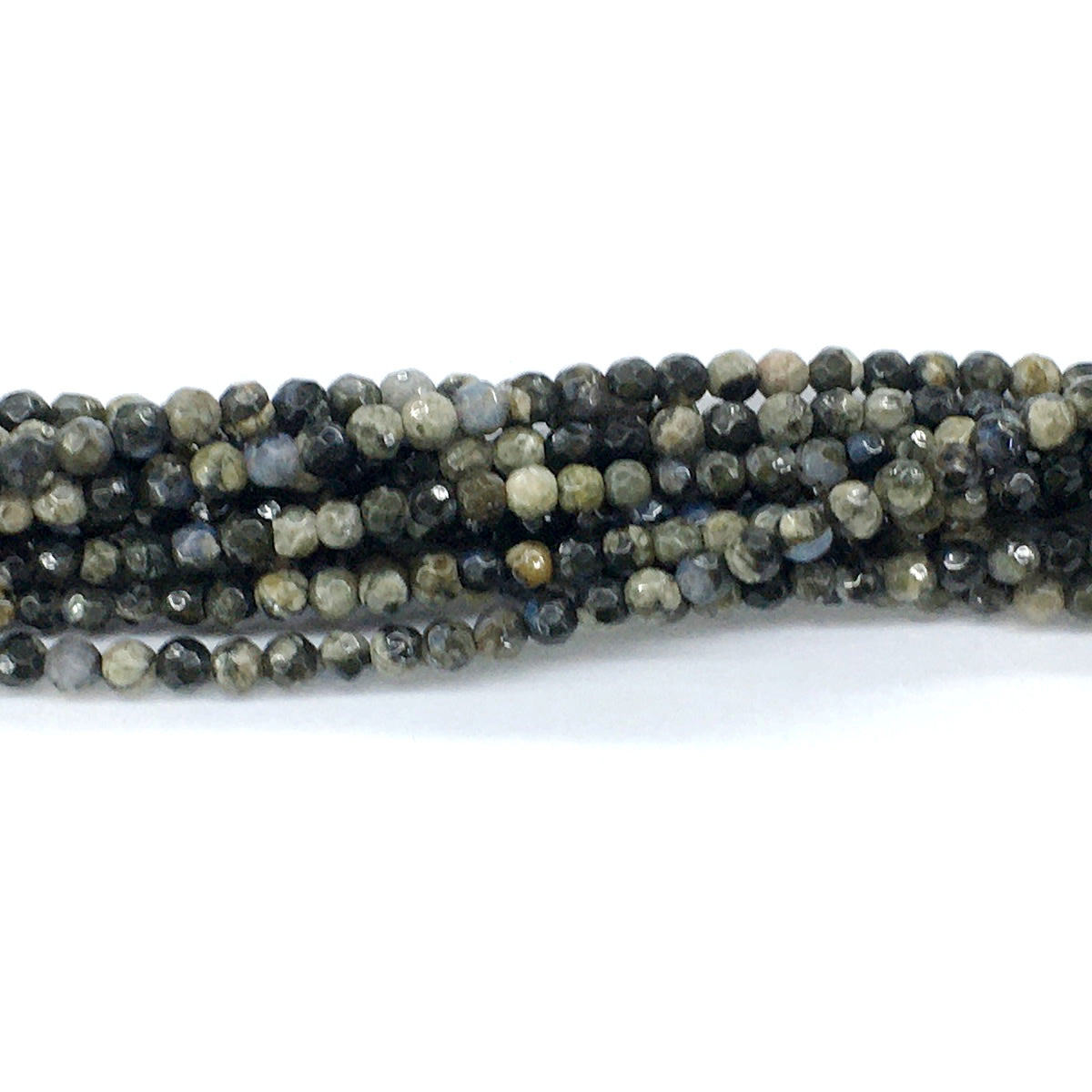 COP52 Grey Opal Gemstone Beads Faceted Round 4mm 15.5" Strand