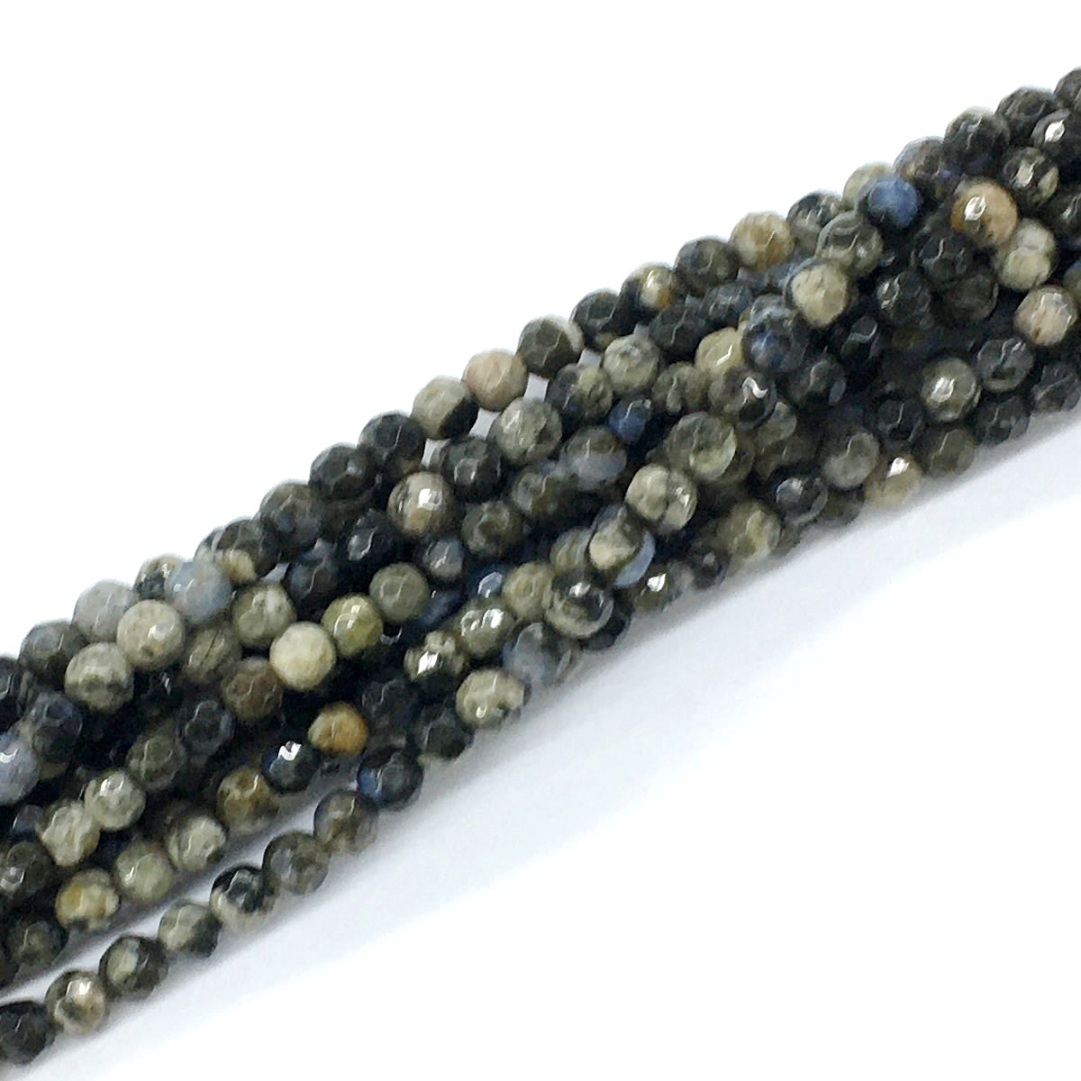 COP52 Grey Opal Gemstone Beads Faceted Round 4mm 15.5" Strand